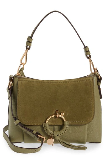 See By Chloé Joan Medium Leather Shoulder Bag In Green