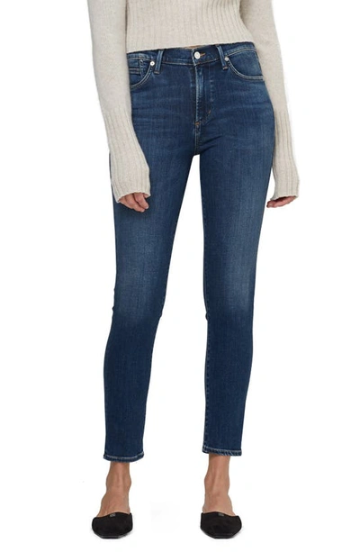 Citizens Of Humanity Skyla Mid Rise Cigarette Pant In Evermore In Blue