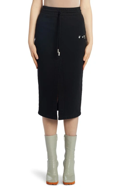 Off-white Swimming-man Logo Skirt In Black