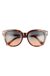 Tom Ford Olivia 54mm Gradient Round Sunglasses In Colhav/ Grng