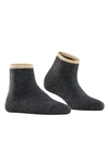Falke Cosy Plush Short Socks In Anthracite