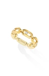 Messika Move Uno Diamond Link Ring In Yellow Gold