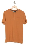 X-ray Pocket Henley Shirt In Sienna
