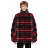 DOLCE & GABBANA REVERSIBLE BLACK & RED QUILTED CHECK JACKET