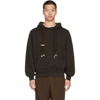 Ambush Embroidered Logo Multicord Cotton Hoodie In Chocolate