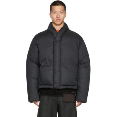 Ambush Stand-up Collar Padded Down Jacket In Black