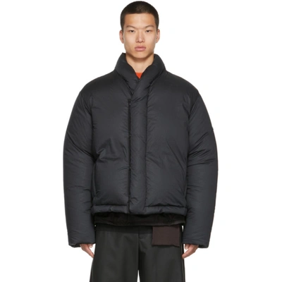 Ambush Oversized Kimono Down Jacket With Cuffs In Black
