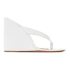 AMINA MUADDI WHITE JOHANA WEDGE SANDALS