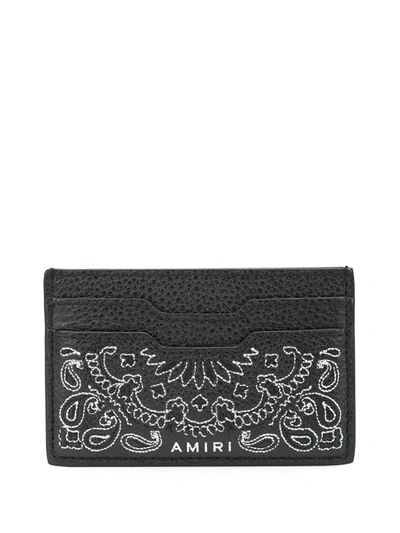 Amiri Bandana-print Cardholder In Black