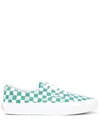 Vans Og Era Lx Checkerboard Print Sneaker Cadmium Green In Green