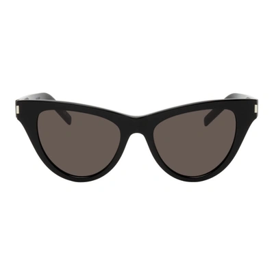 Saint Laurent Sl 425 Cat-eye Acetate Sunglasses In Black