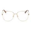 CHLOÉ GOLD SQUARE GLASSES