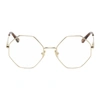 Chloé Octagon-frame Gold-tone Optical Glasses In 004 Gold