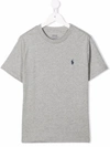 Polo Ralph Lauren Cotton Jersey Crewneck Tee In Grey