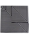 Totême Signature Monogram Silk Scarf In Blue
