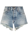 ALANUI LAGUNA VERDE FRAYED DENIM SHORTS