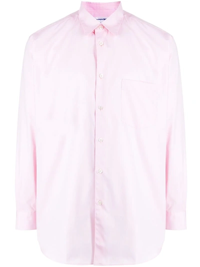 Comme Des Garçons Shirt Long-sleeve Cotton Shirt In Pink