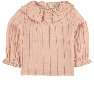 Buho Búho Rose Baby Check Blouse In Cream