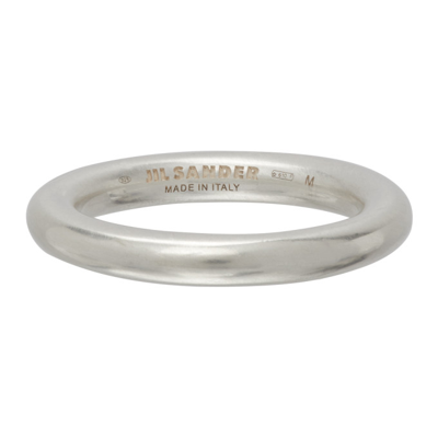 Jil Sander Silver Classic Ring In 043 Silver