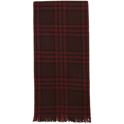 Uniforme Red Wool Double Side Scarf