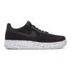 NIKE BLACK AIR FORCE 1 CRATER FLYKNIT SNEAKERS