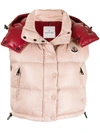 Moncler Alpiste Nylon Laque Down Vest In Rosa