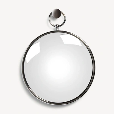 Fornasetti Convex Magic Mirror With Chromed Frame In Silver
