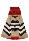 BURBERRY BURBERRY KIDS ICON STRIPE HOODED CAPE