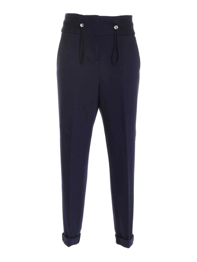 Peserico Drawstring Pants In Blue