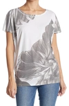 Go Couture Burnout Cap Sleeve Dolman T-shirt In White Dye 1