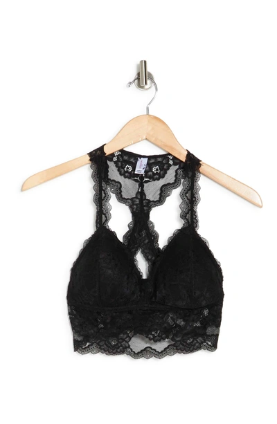 Wishlist Floral Lace Bralette In Black