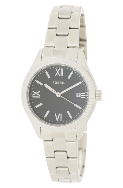 Fossil Rye Three-hand Date Stainless Steel Watch, 30mm