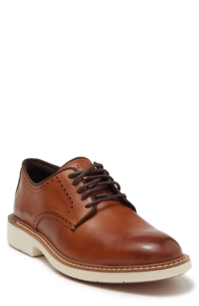 Cole Haan Goto Leather Plain Toe Derby In British Tan