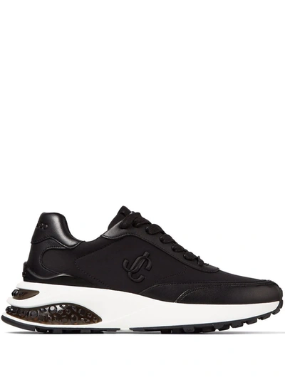 Jimmy Choo Memphis Lace-up Sneakers In Black
