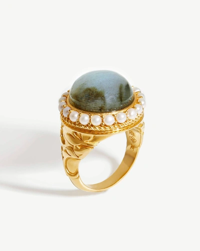 Missoma Harris Reed Labradorite Cocktail Ring In Gold