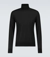 The Row Emile Wool & Silk Turtleneck Sweater In Black
