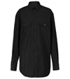Wardrobe.nyc Cotton Poplin Shirt Dress In Black