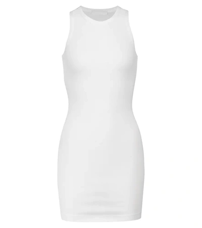 Wardrobe.nyc Cotton Jersey Minidress In White