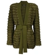 BALMAIN BELTED TWEED LONGLINE CARDIGAN,P00611484