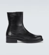 Our Legacy Camion Square-toe Leather Boots In Black