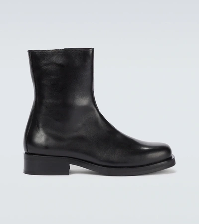 Our Legacy Leather Chelsea Boots In Black