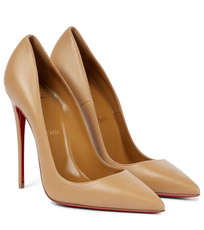Christian Louboutin So Kate 120 Leather Pumps In Beige