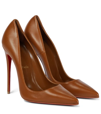 Christian Louboutin So Kate 120 Leather Pumps In Brown