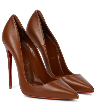 Christian Louboutin So Kate 120 Leather Pumps In Brown