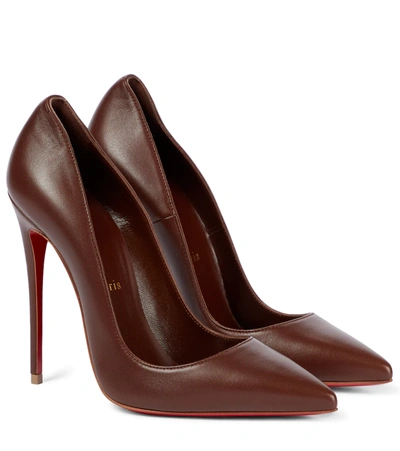 Christian Louboutin So Kate 120 Leather Pumps In Brown