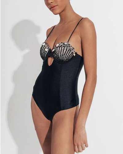 Patbo Cutout Embellished Underwired Swimsuit In Black