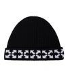 OFF-WHITE ARROWS KNITTED COTTON BEANIE,P00598276