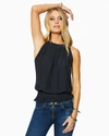 Ramy Brook Sleeveless Lauren High Neck Tank Top In Black