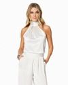 Ramy Brook Lori High Neck Tank Top In Ivory