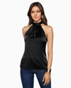 Ramy Brook Lori Tie-neck Silk Halter Top In Black